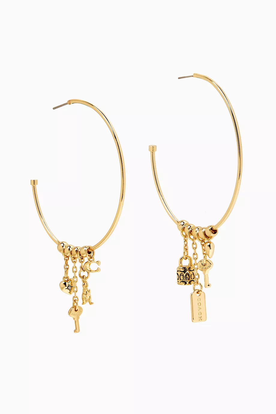 Coach gold cheap hoop earrings