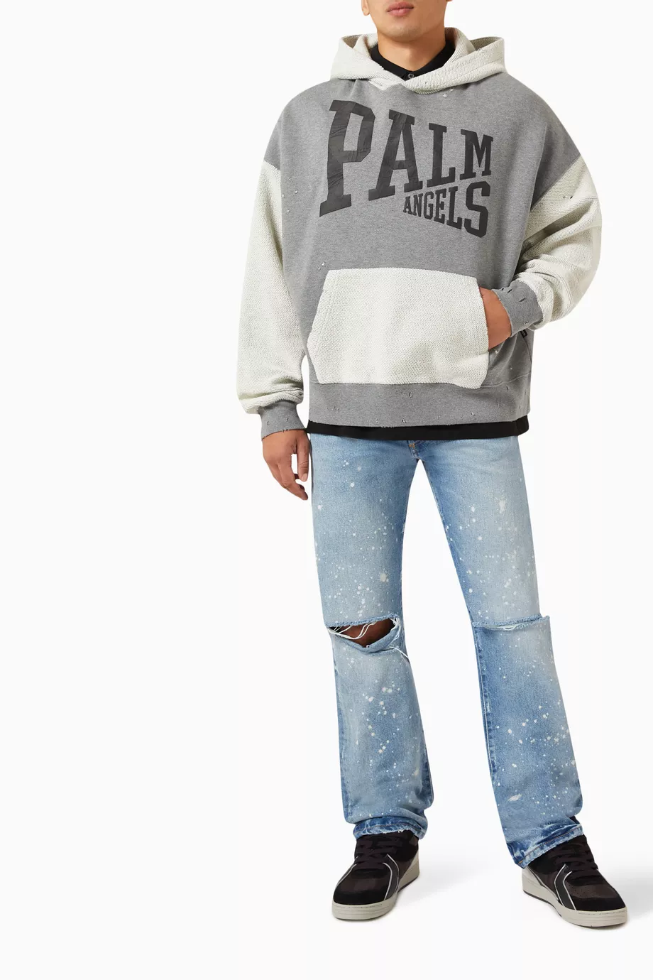 Palm angels 2025 patchwork hoodie