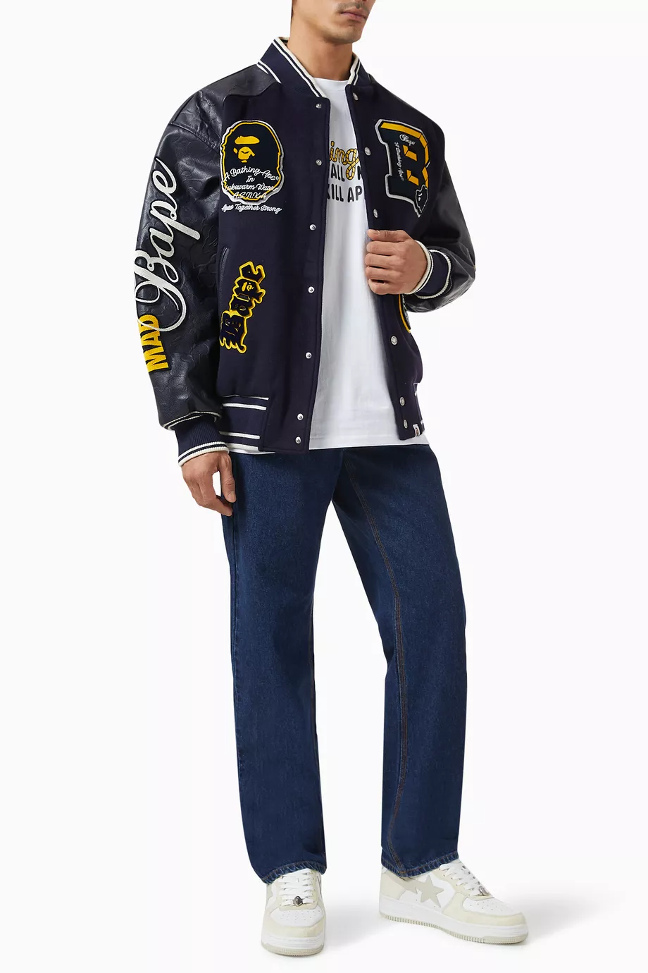 Bape varsity jacket store
