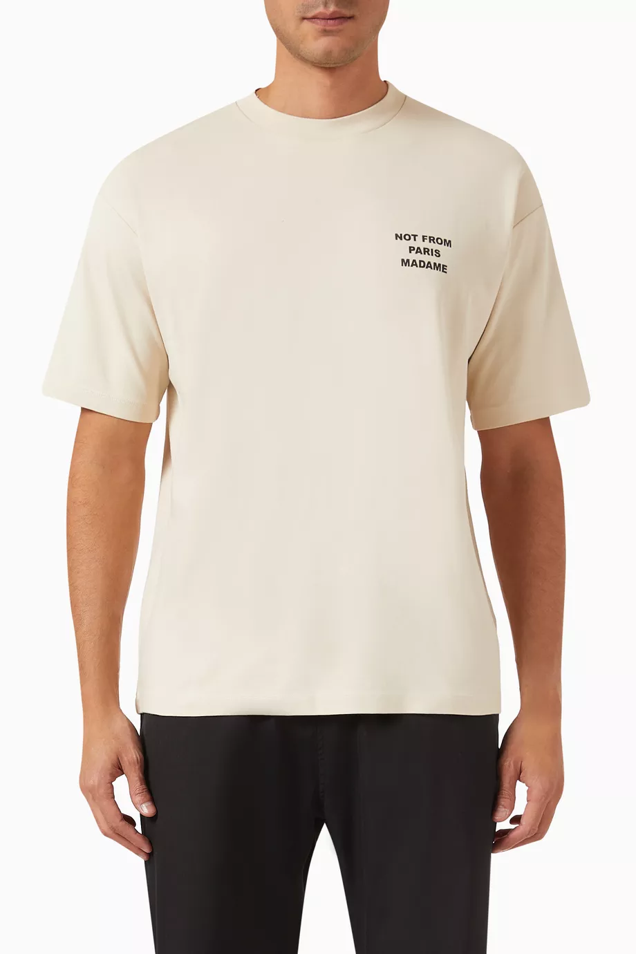 Buy Drole De Monsieur Neutral Le T-shirt Slogan in Cotton Interlock for Men  in UAE