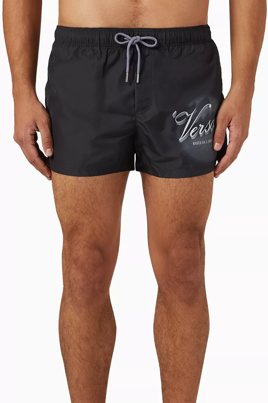 Buy Versace Multicolour Film Tiles Swim Shorts in Stretch nylon
