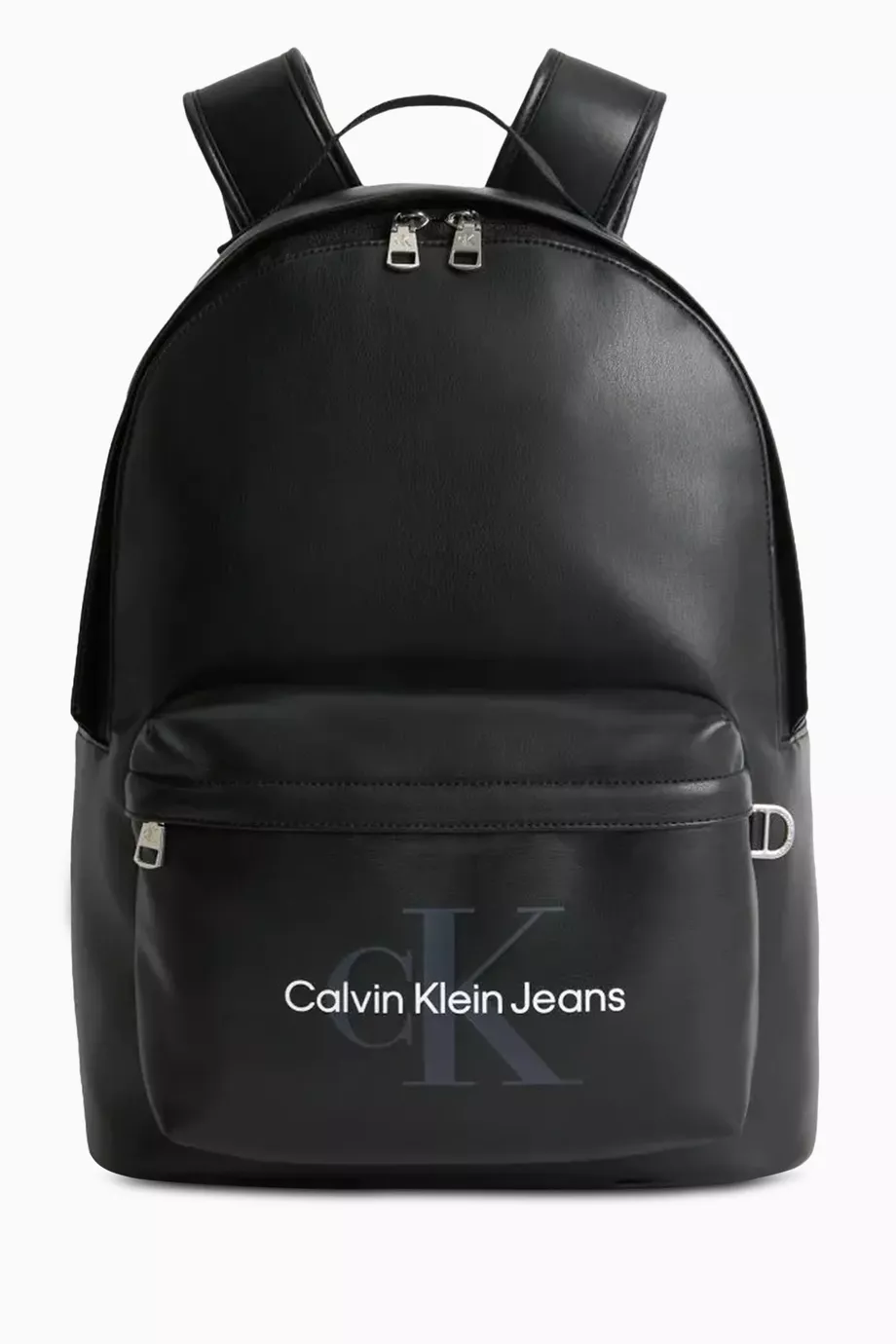 Buy Calvin Klein Jeans Black Logo Backpack in Polyutherane for