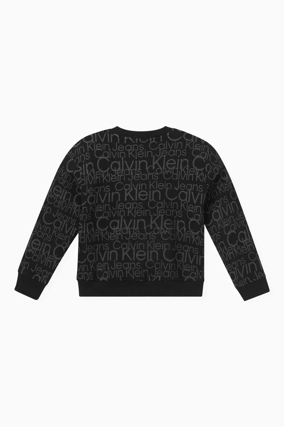 Buy Calvin Klein Black Glow in The Dark Sweatshirt in Jersey for Boys in UAE Ounass