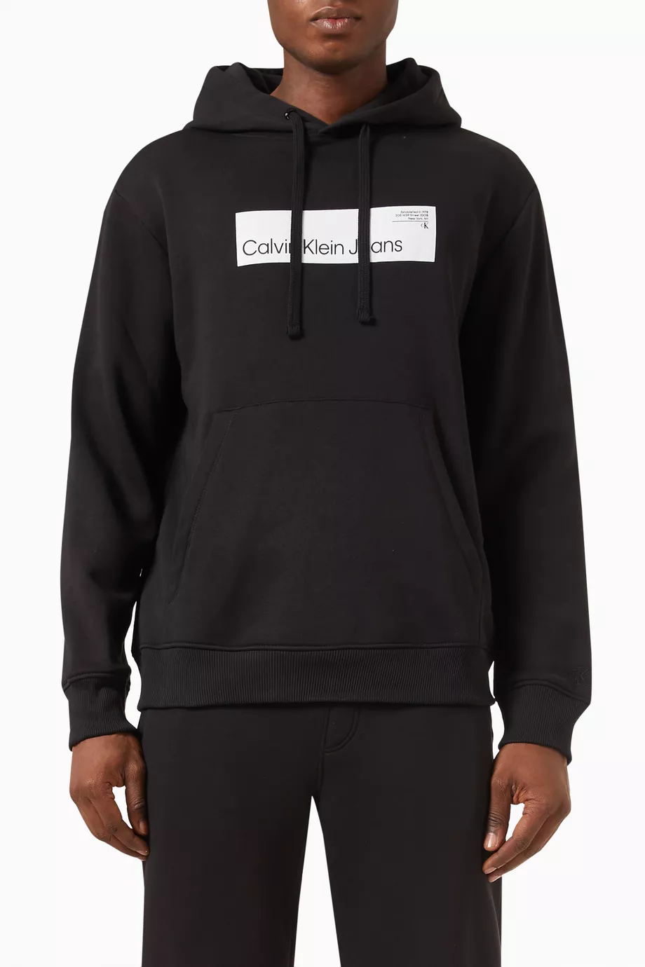Calvin klein box logo hoodie best sale