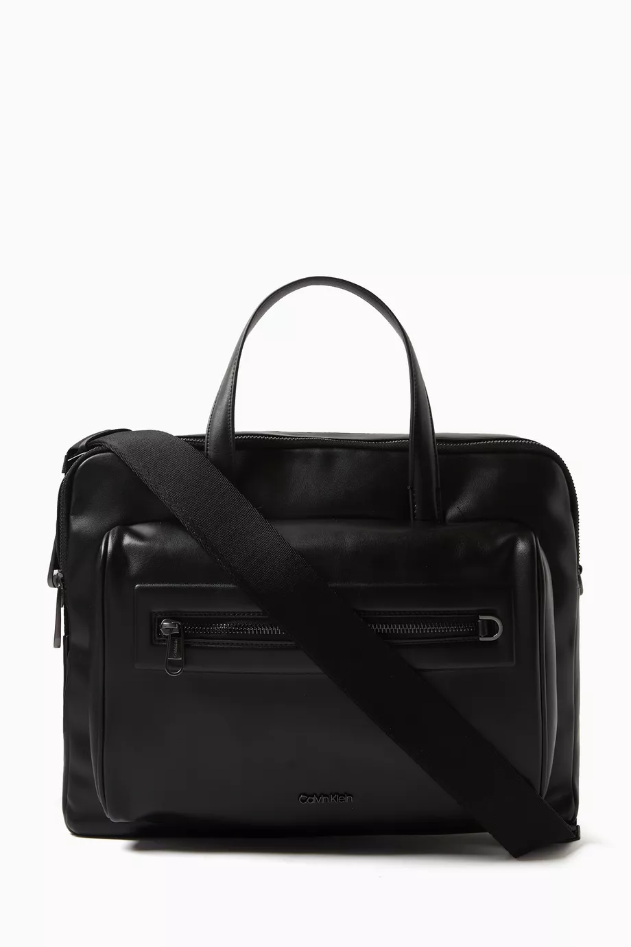 Calvin klein on sale leather laptop bag