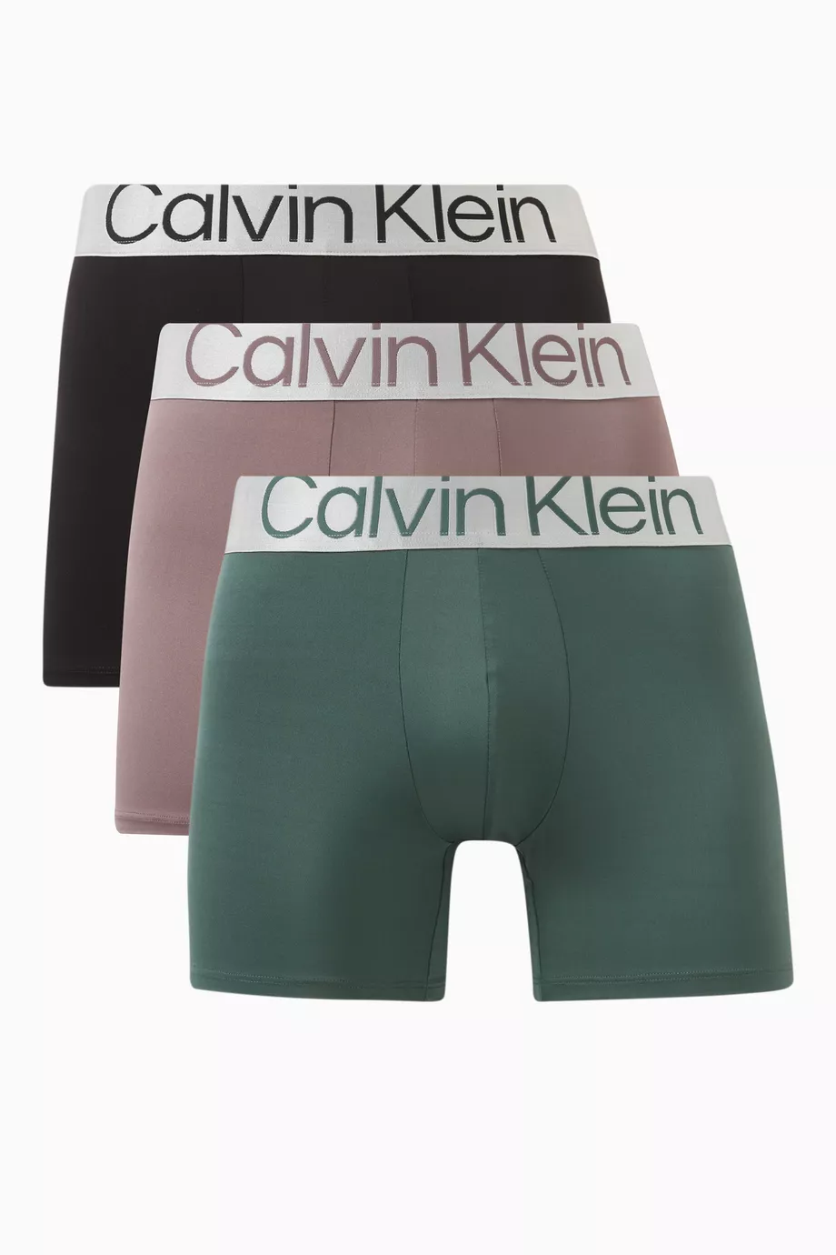 Buy Calvin Klein Multicolour Logo Waistband Boxer Briefs in Cotton, Set of  3 for Men in UAE