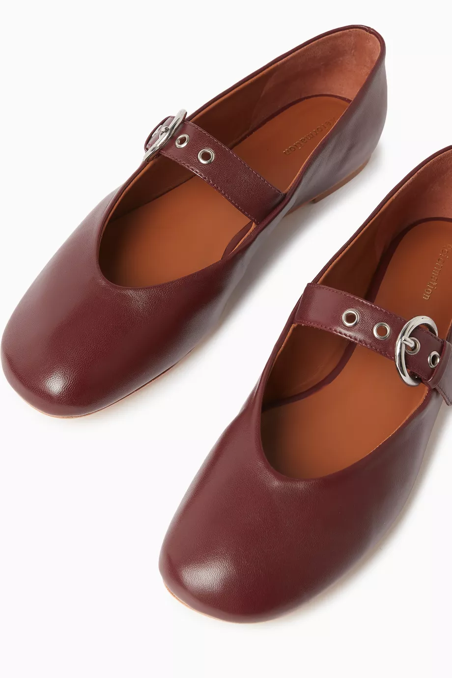 Burgundy flat shop dress shoes
