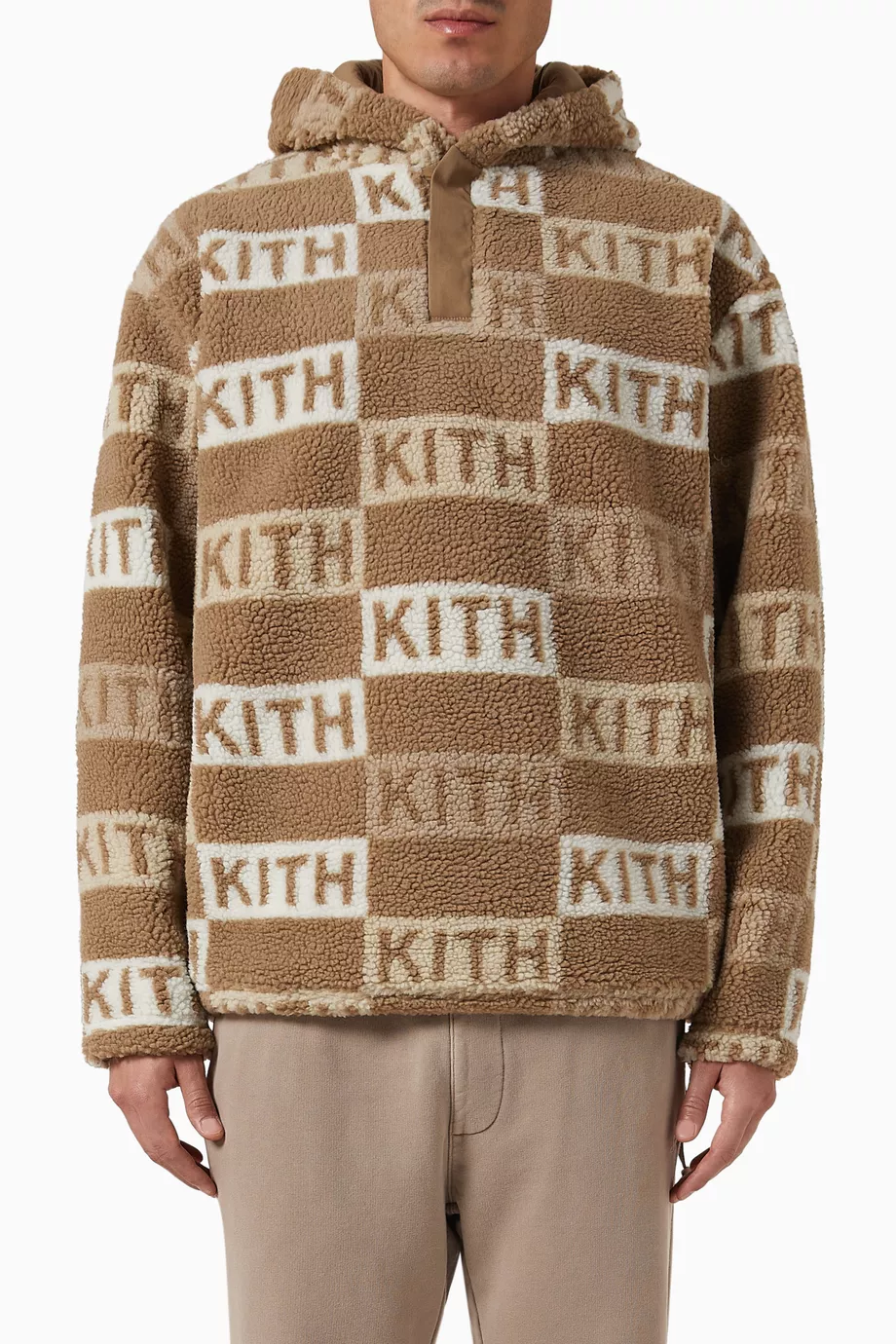 Buy Kith Brown Merrick Sherpa Hoodie for Men in UAE Ounass