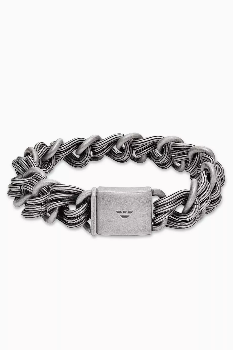 Buy Emporio Armani Silver Iconic Trend Bracelet in Stainless Steel