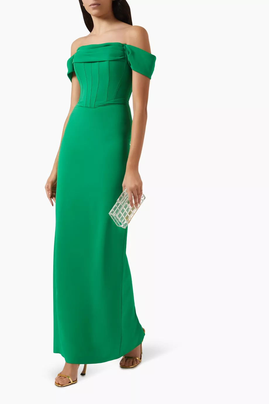 Calvin klein off the shoulder gown new arrivals