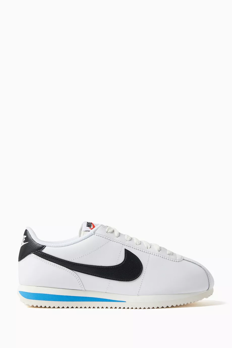 Buy Nike White Cortez Sneakers in Leather for Women in UAE Ounass