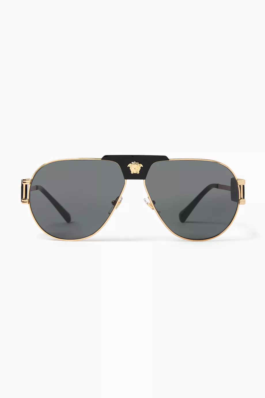 Buy Versace Gold Aviator Sunglasses in Metal for Men in UAE Ounass