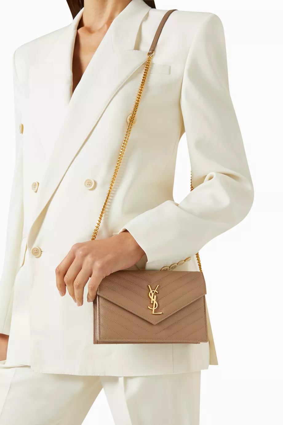 Ysl monogram envelope chain wallet outlet