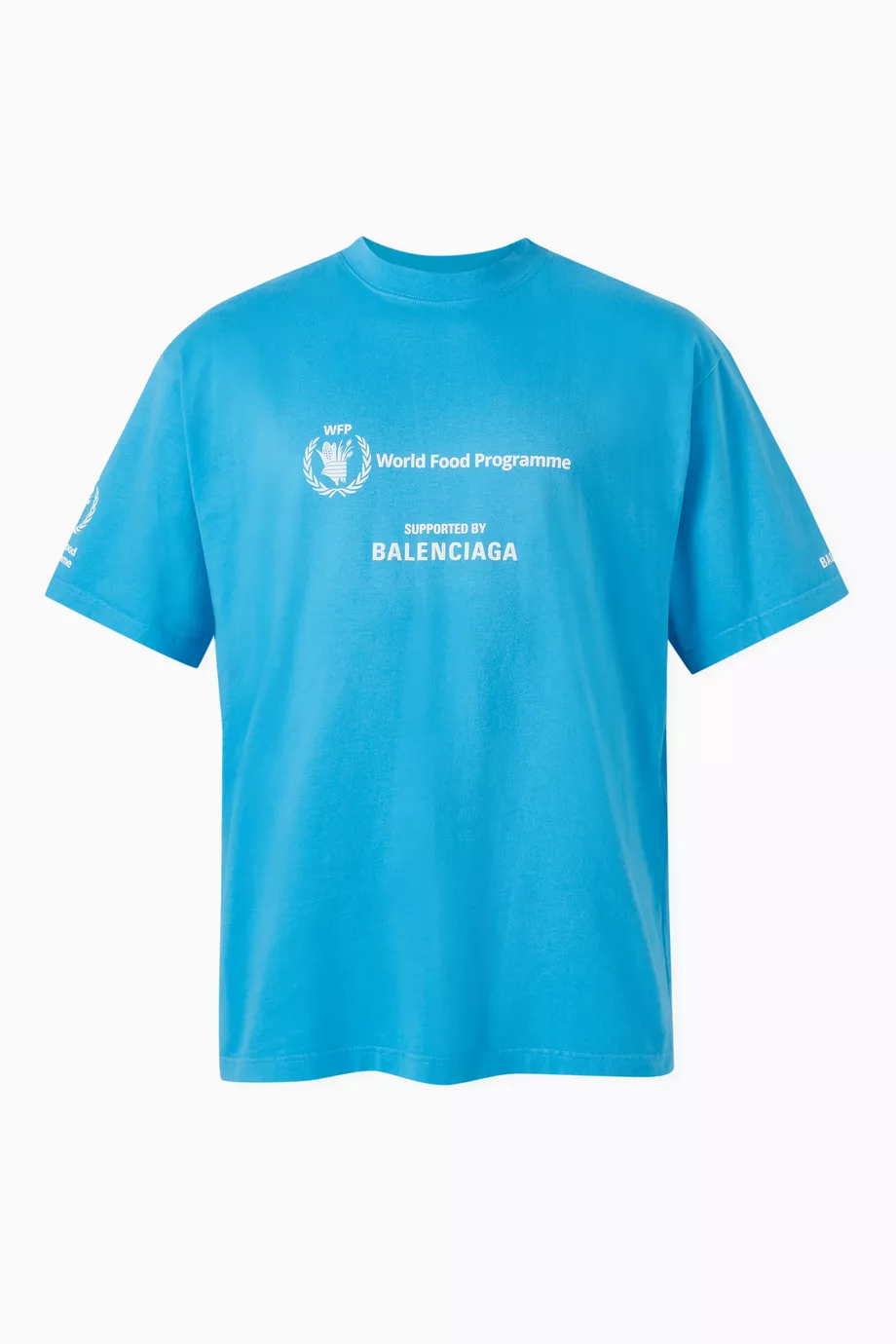Buy Balenciaga Blue WFP Medium fit T shirt in Vintage Jersey for UNISEX in UAE Ounass