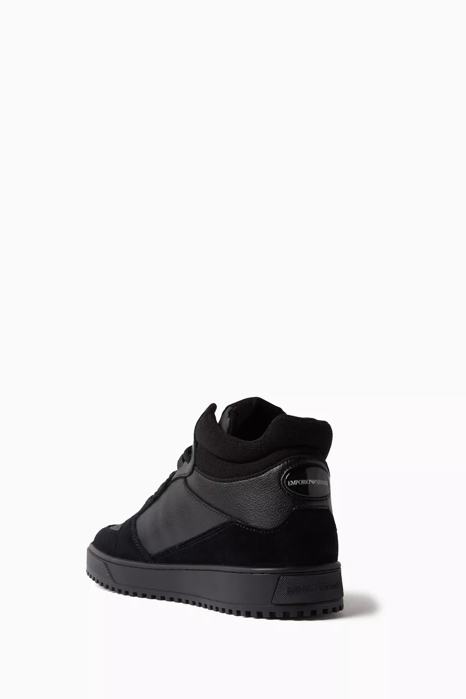 Armani high top sneakers discount
