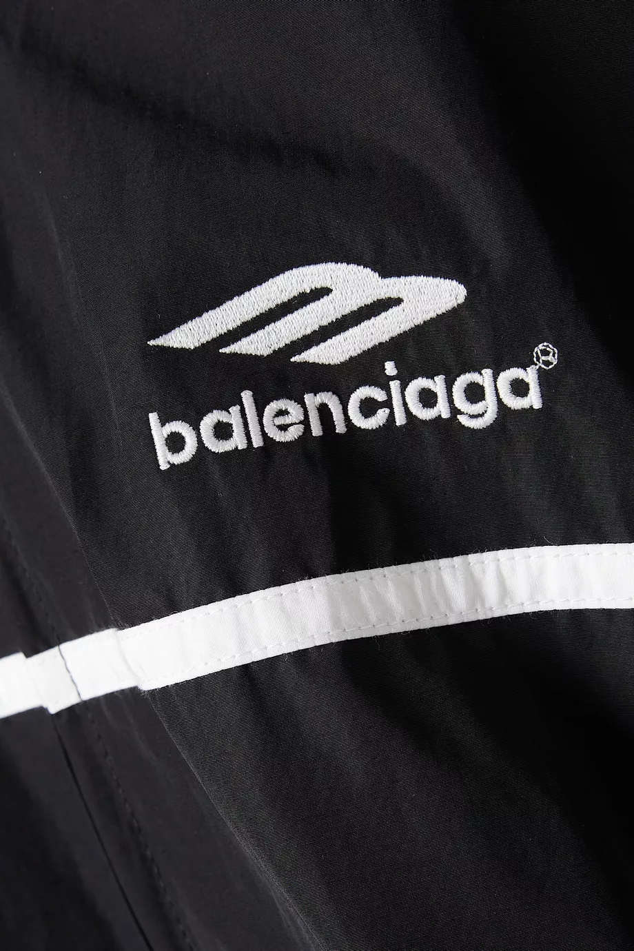 Buy Balenciaga Black 3B Sports Icon Track Jacket in Techno poplin