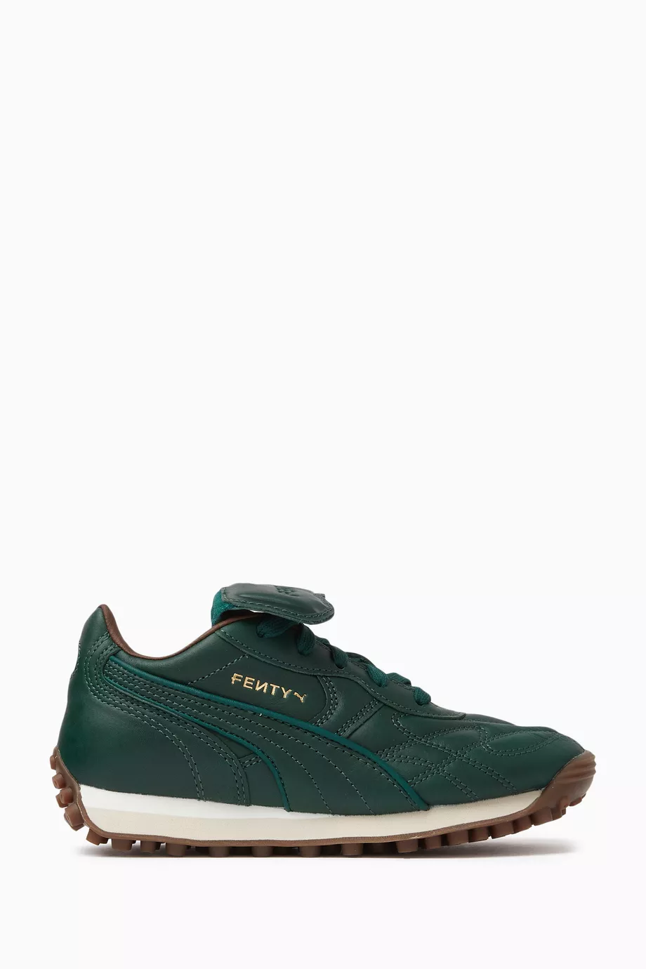 Buy Puma Green x Fenty Avanti Low top Sneakers in Leather for