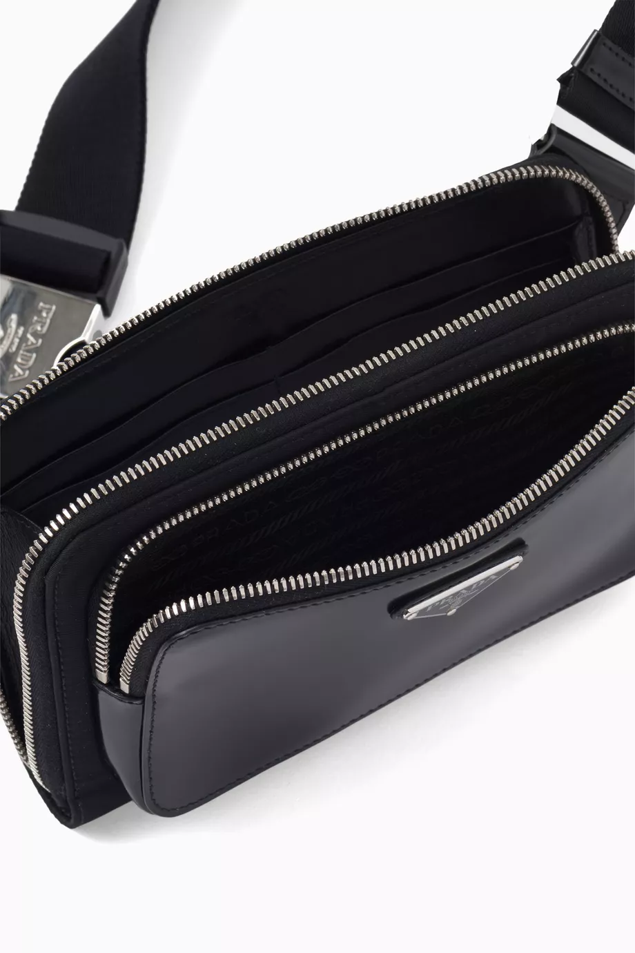 Buy Prada Black Spazzolato Belt Bag in Leather for Men in UAE Ounass