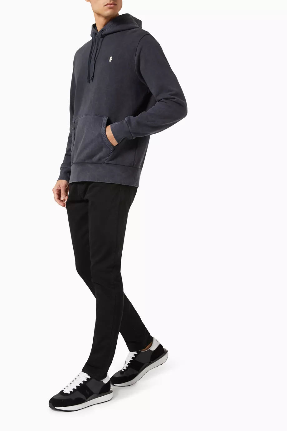 Black and white polo sale hoodie