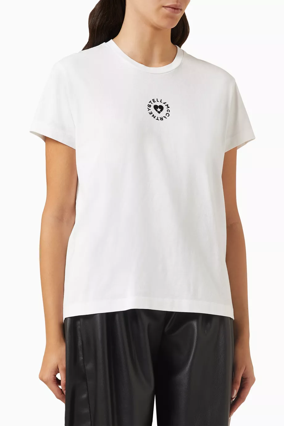 Buy Stella McCartney White Lovestruck Logo T-shirt in Organic Cotton for  Women in UAE