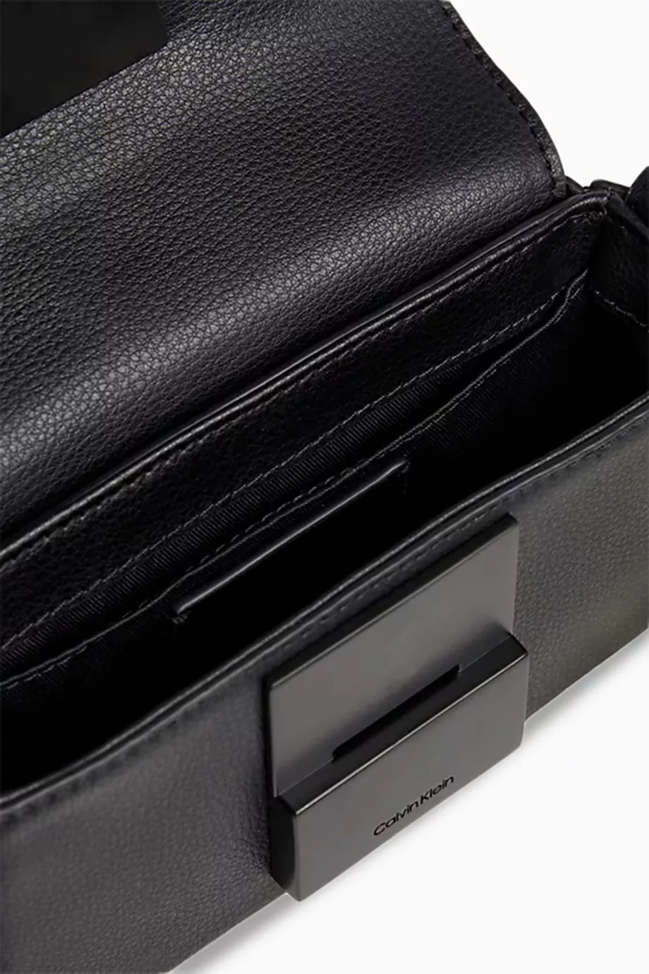 Calvin klein clearance black leather bag