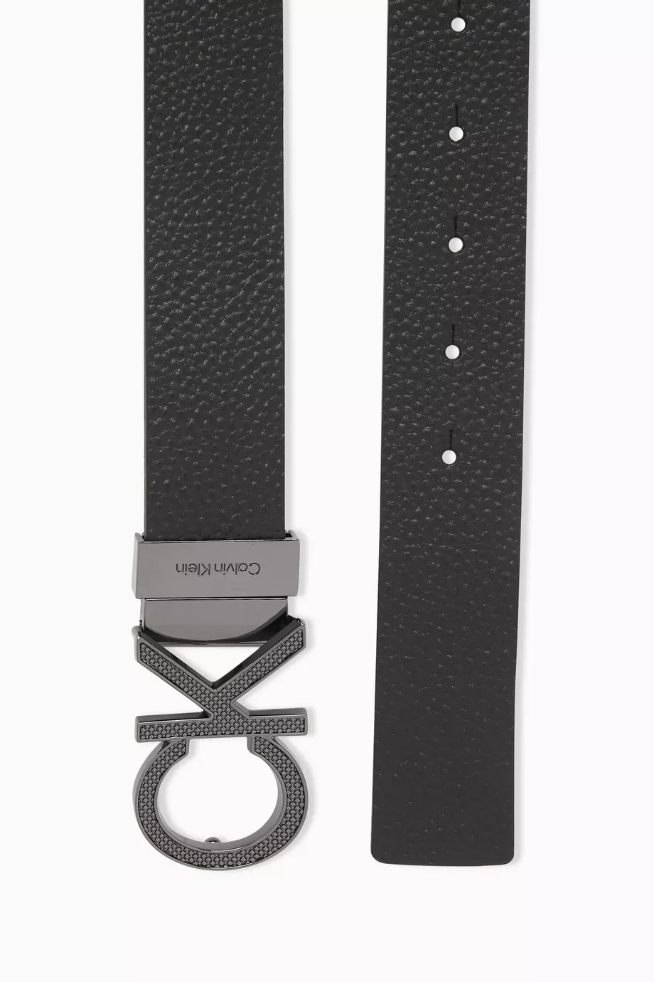 Buy Calvin Klein Black Reversible Belt in Leather for Men in UAE