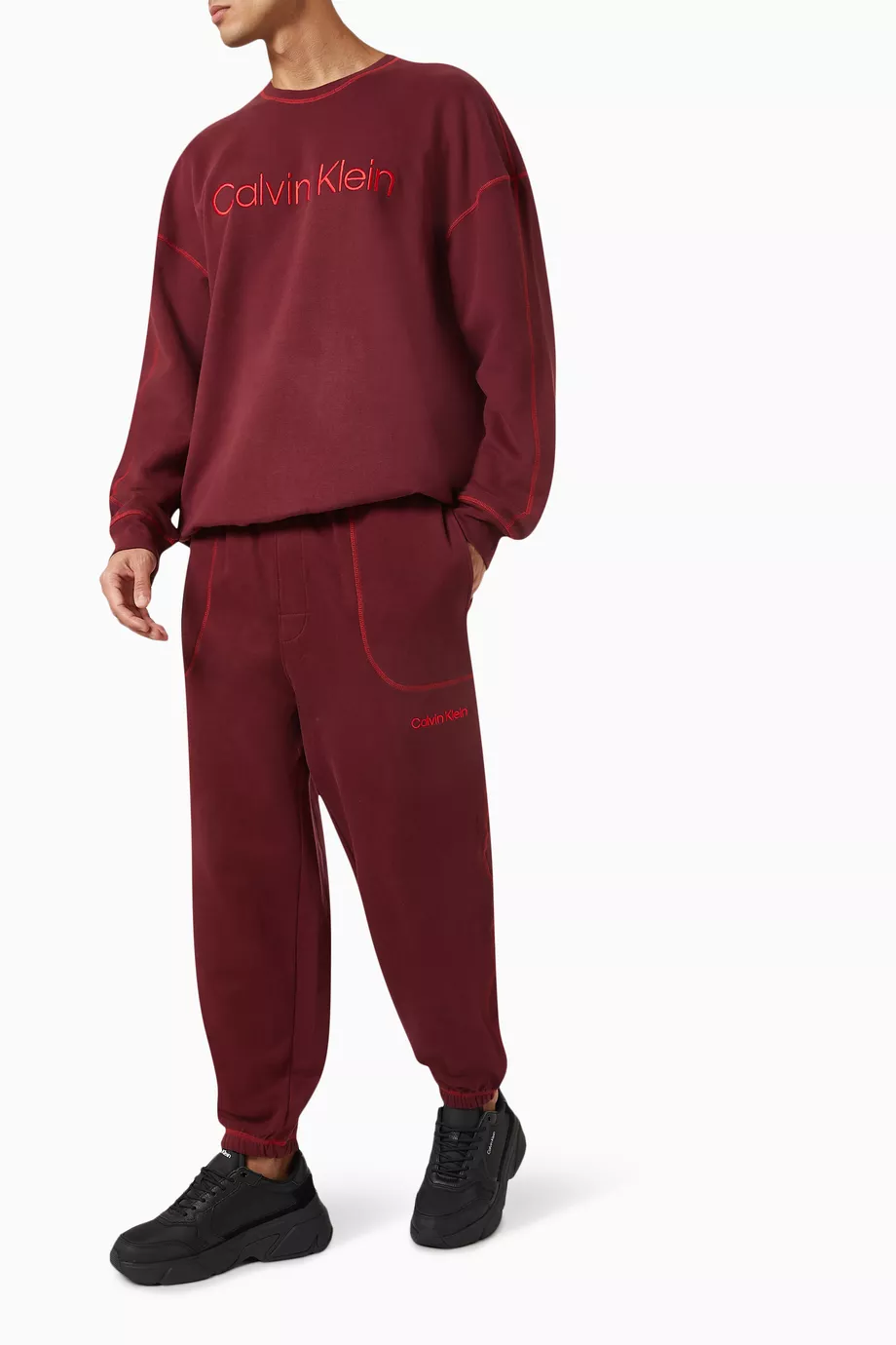 Calvin klein velour jogger pants clearance