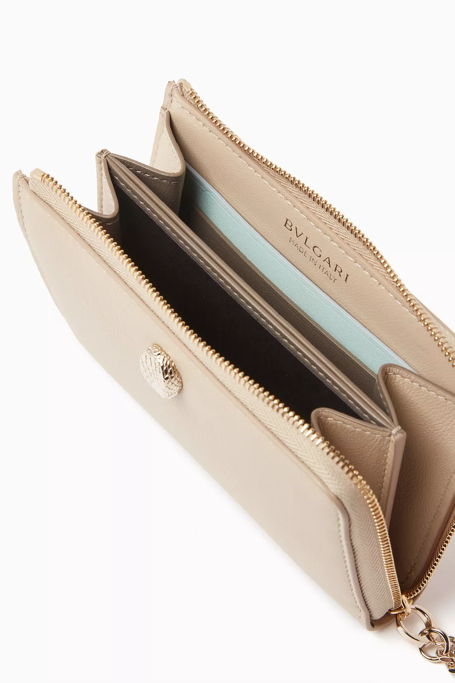 Buy BVLGARI Brown Serpenti Forever Zip Wallet in Calf Leather for