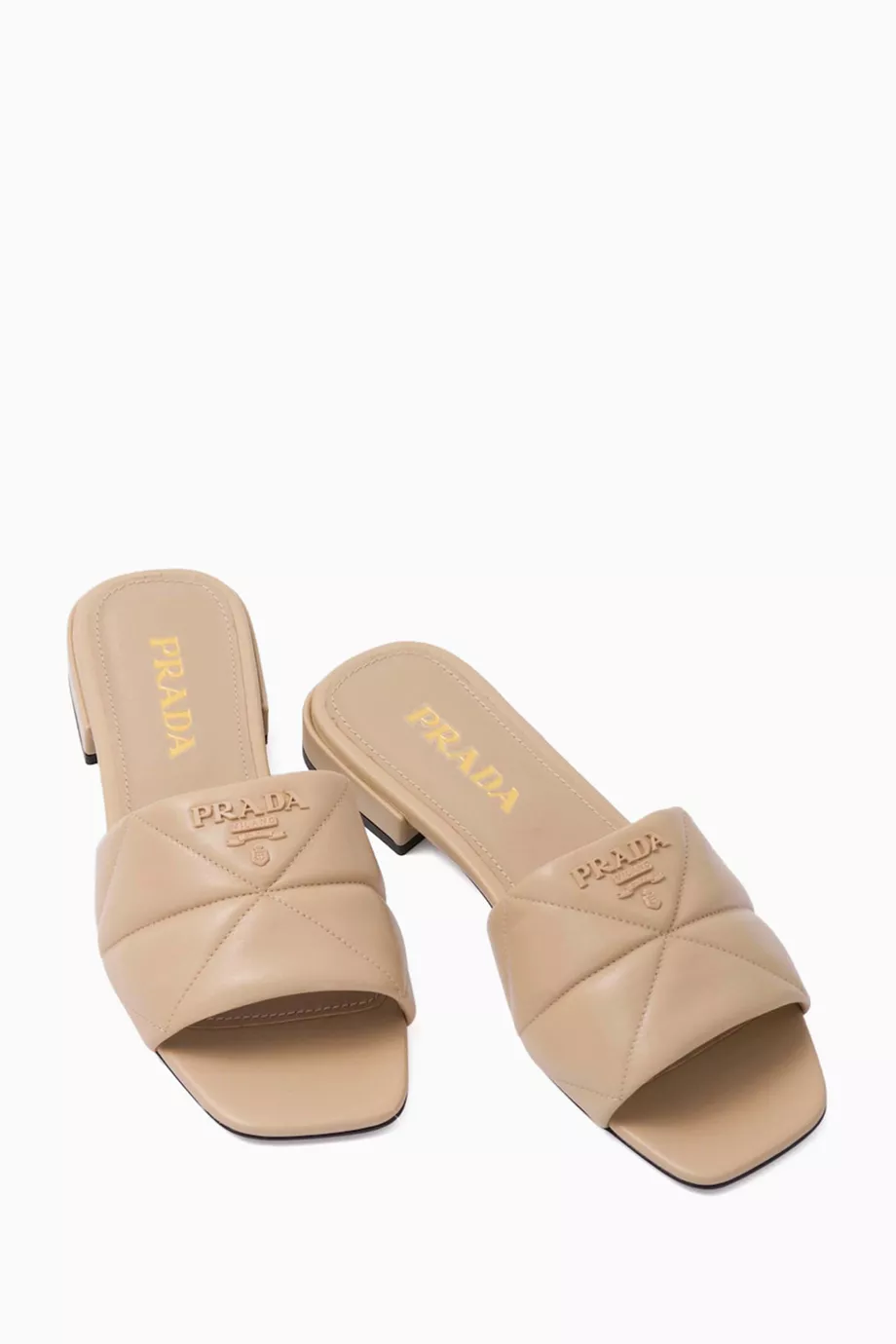 Quilted leather hotsell slides