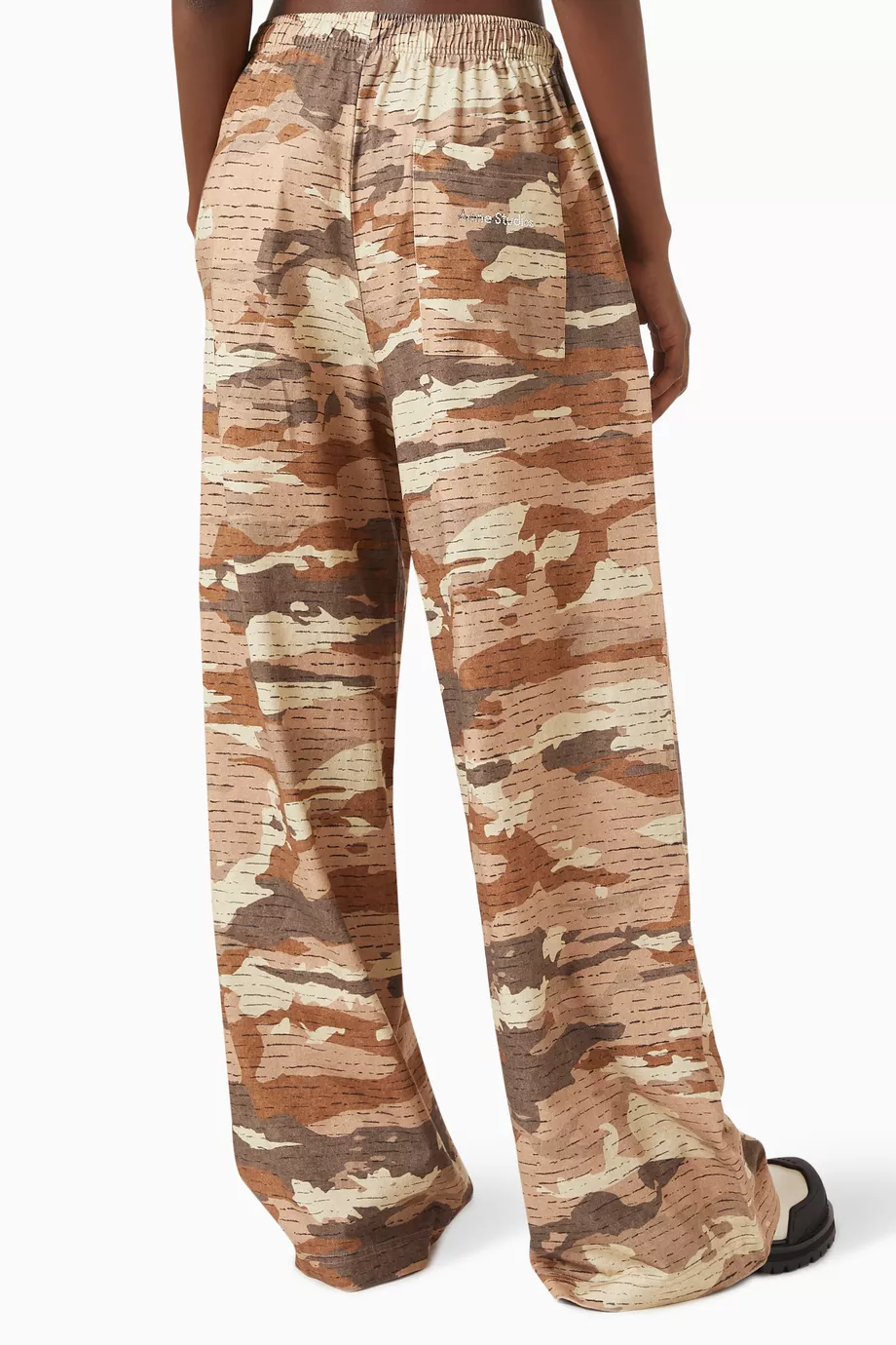 Buy Acne Studios Brown Camouflage Sweatpants in Jersey for