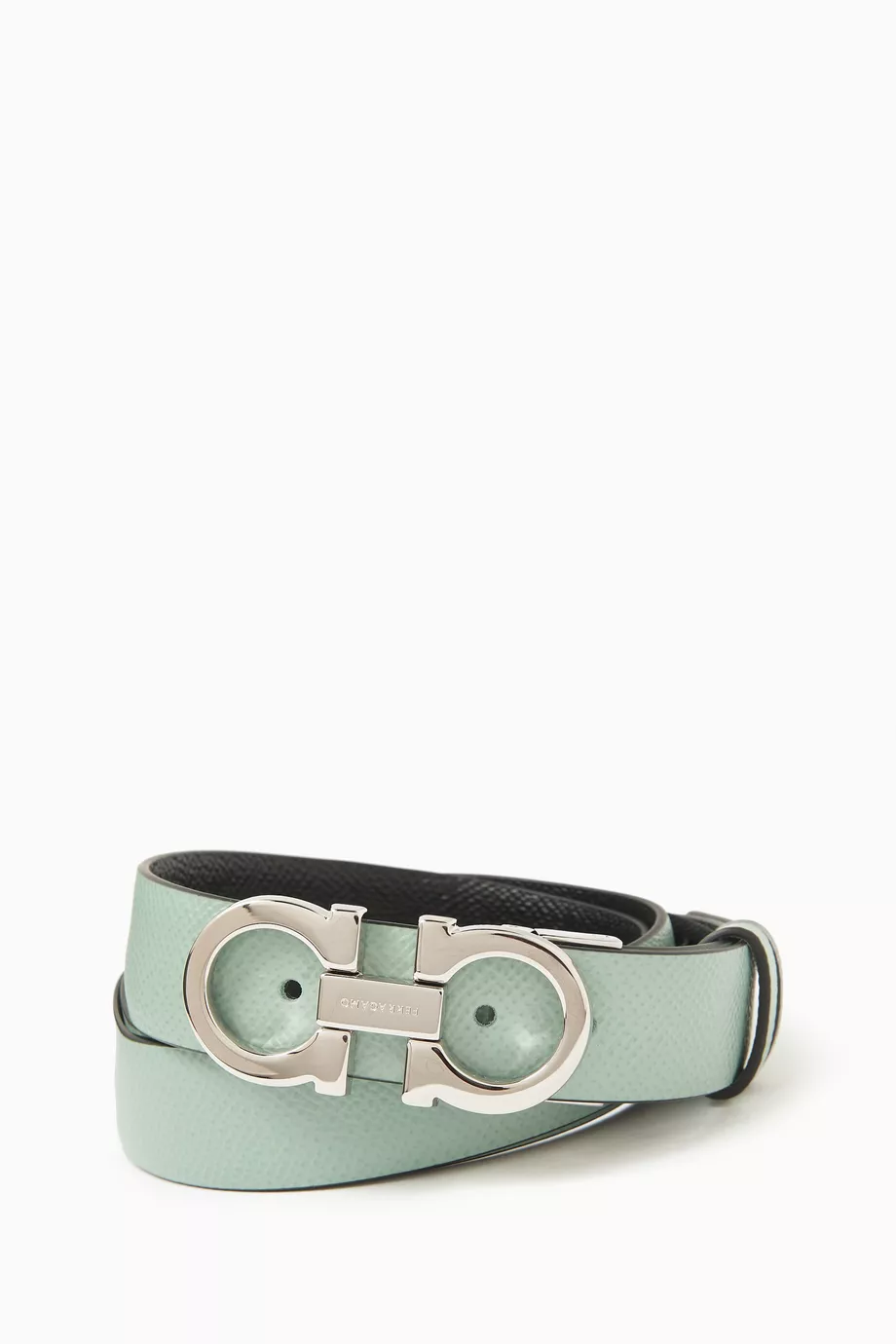 Green ferragamo belt top