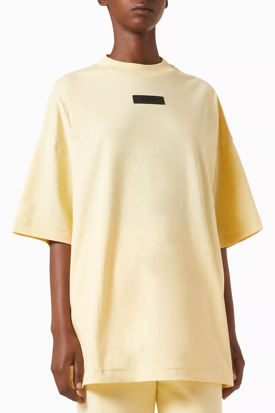 Buy Fear of God Essentials Yellow Crewneck T shirt in Cotton
