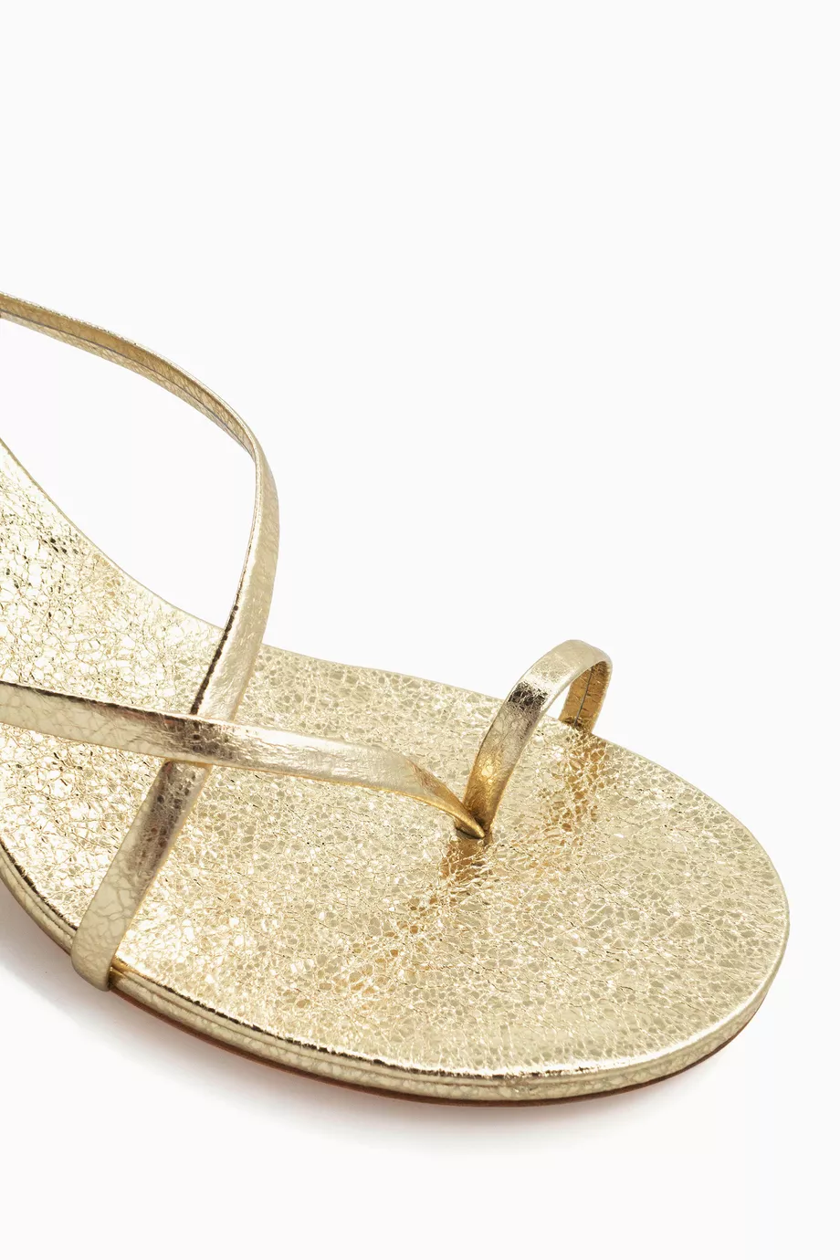 Gold dress sandals hotsell flat