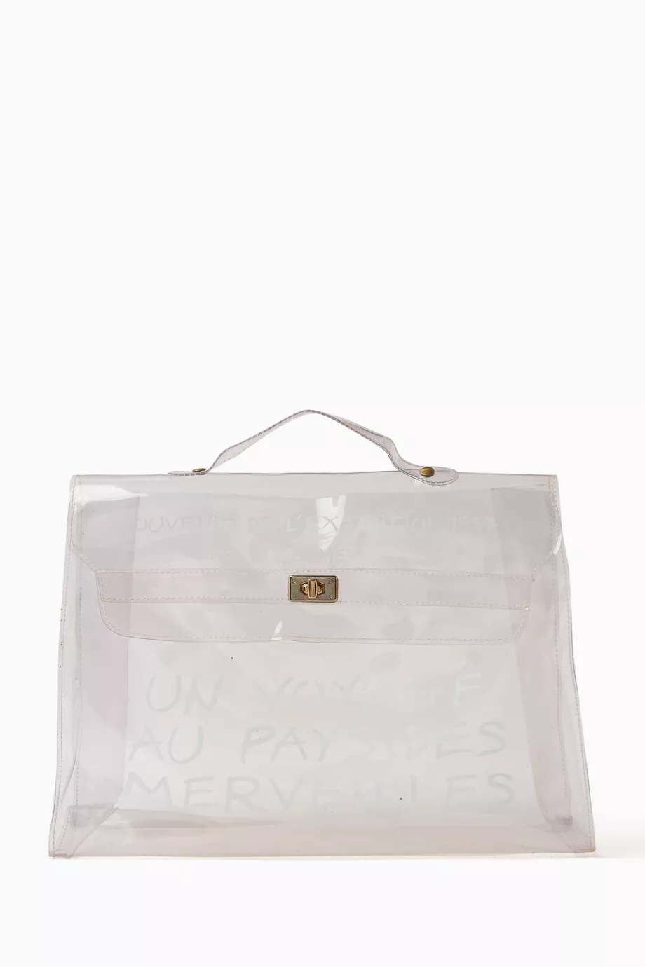 Buy Herm s Pre Loved Colourless Transparent Kelly Bag in Vinyl for