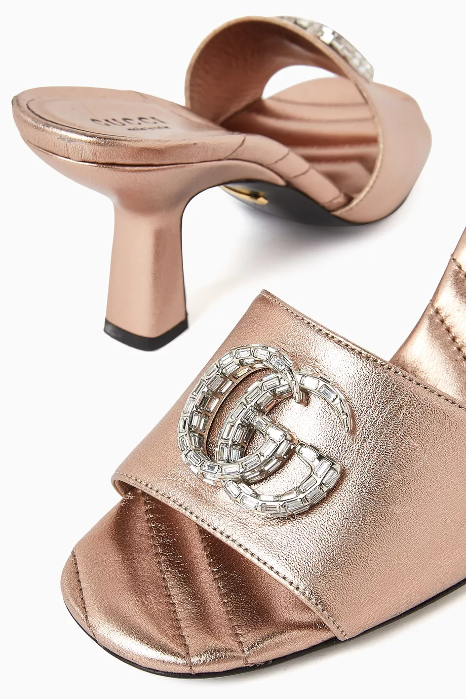 Gold shop gucci sandals