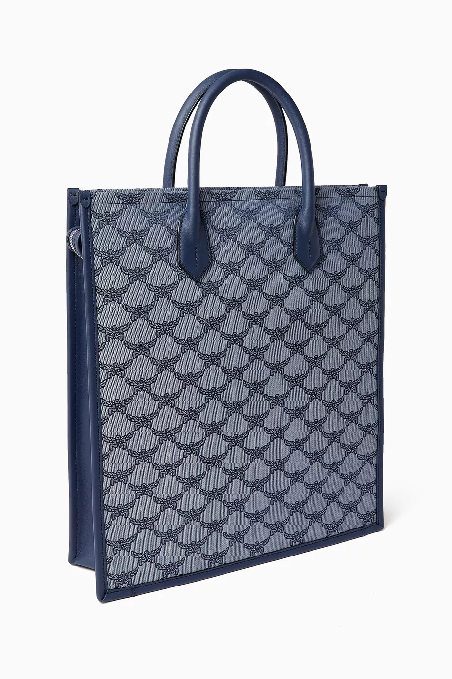 Buy MCM Blue Medium Himmel Tote Bag in Lauretos Canvas for UNISEX