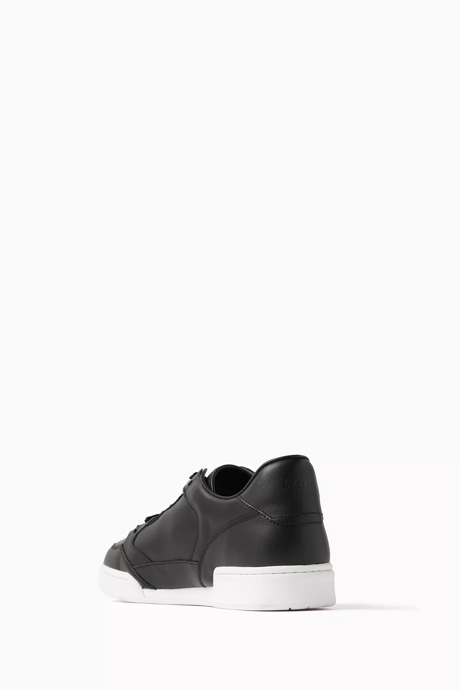 Buy Polo Ralph Lauren Black Low top Sneakers in Leather for Men in