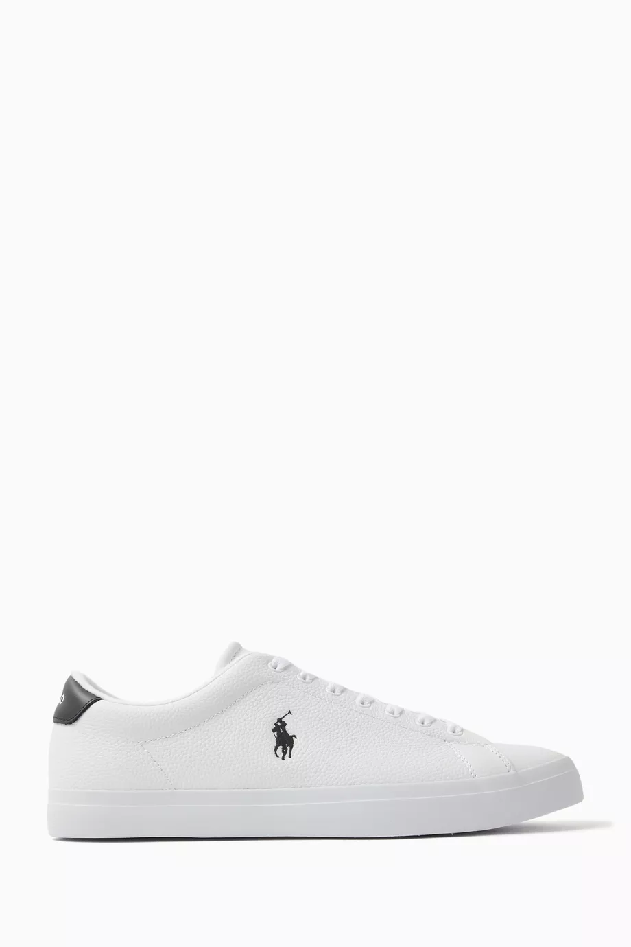 Ralph lauren discount white leather trainers