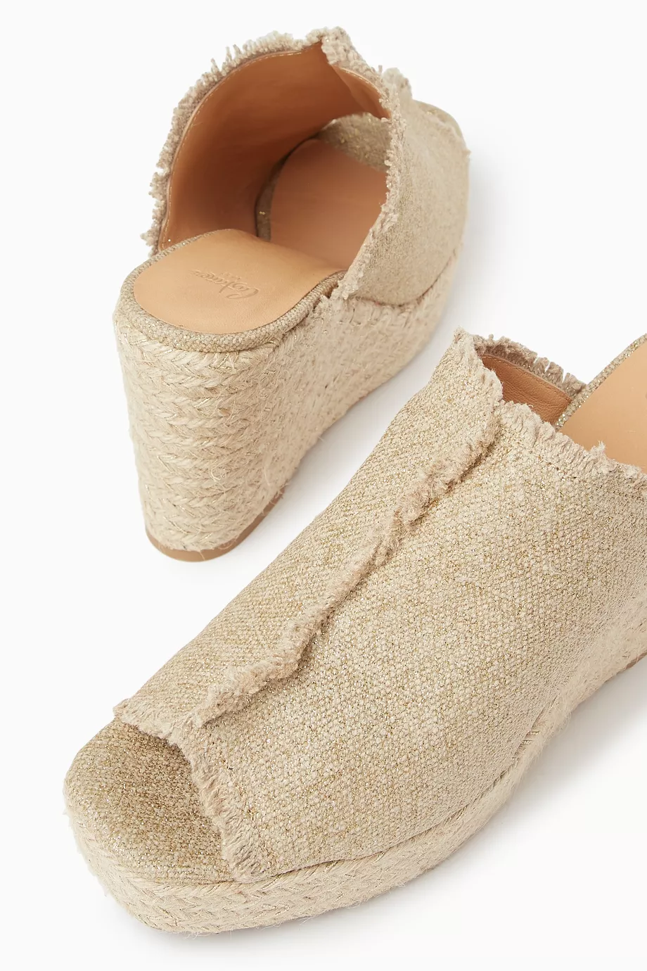 Buy Casta er Gold Fatima 80 Espadrille Wedges in Canvas for Women
