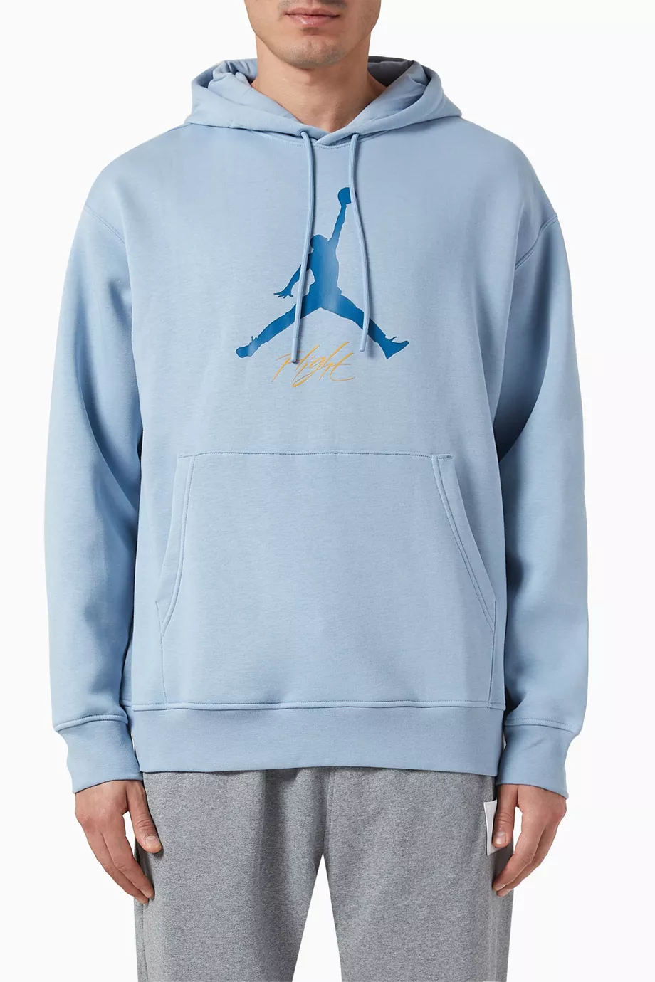 Buy Nike Blue Air Jordan Essential Hoodie in Cotton Fleece for Men