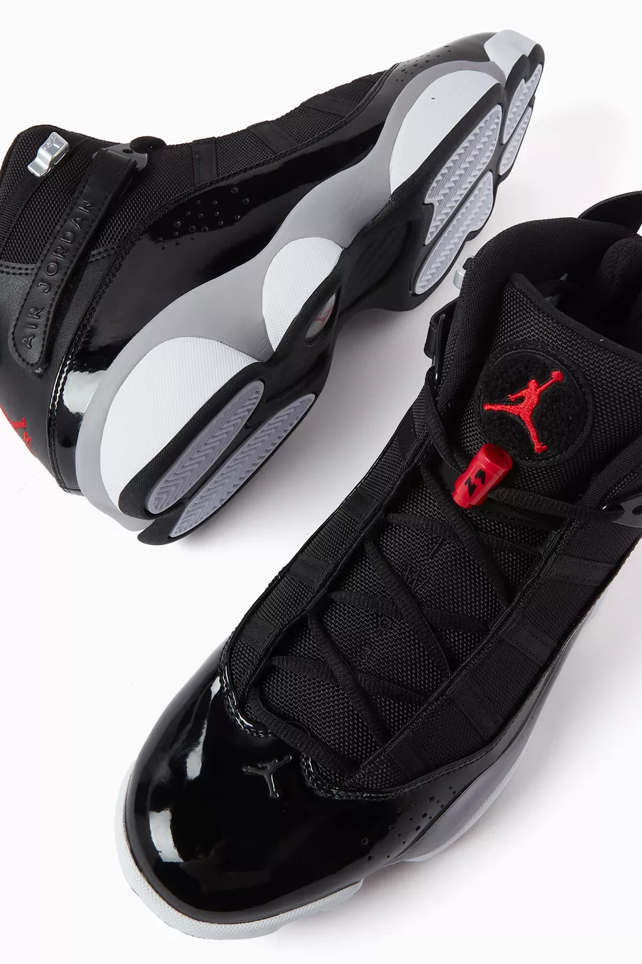 Buy Jordan Black Jordan 6 Rings Sneakers in Mix Media for Men in