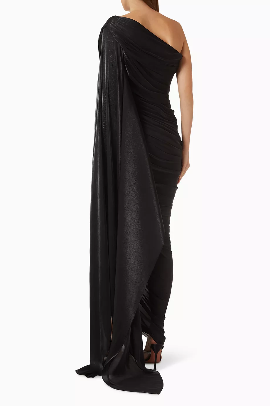 One shoulder hot sale wrap dress