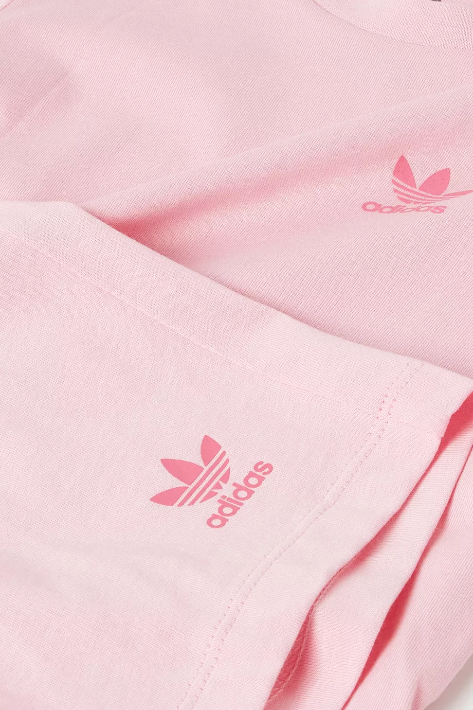 Adidas pink cheap tape tee