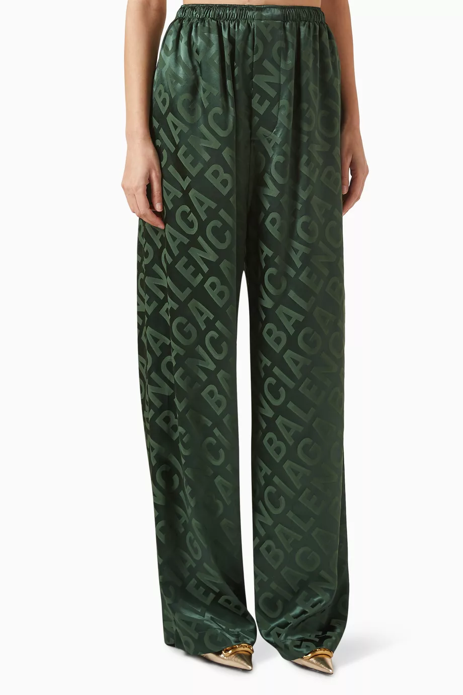 Balenciaga pants on sale womens olive