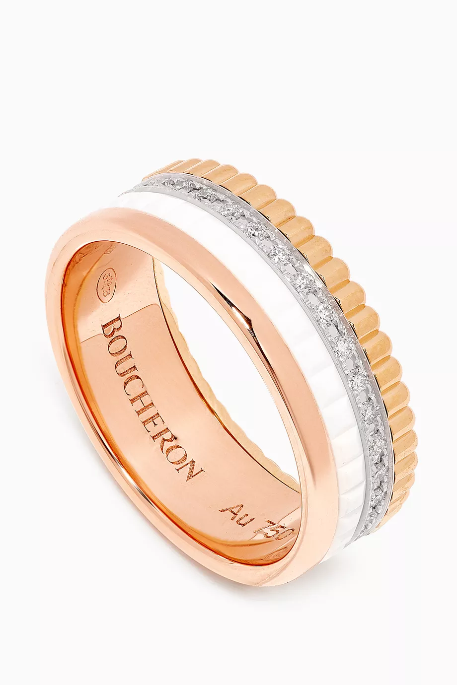 Buy Boucheron Gold Quatre White Edition Small Diamond Ring in 18kt Gold For Women Online Ounass UAE