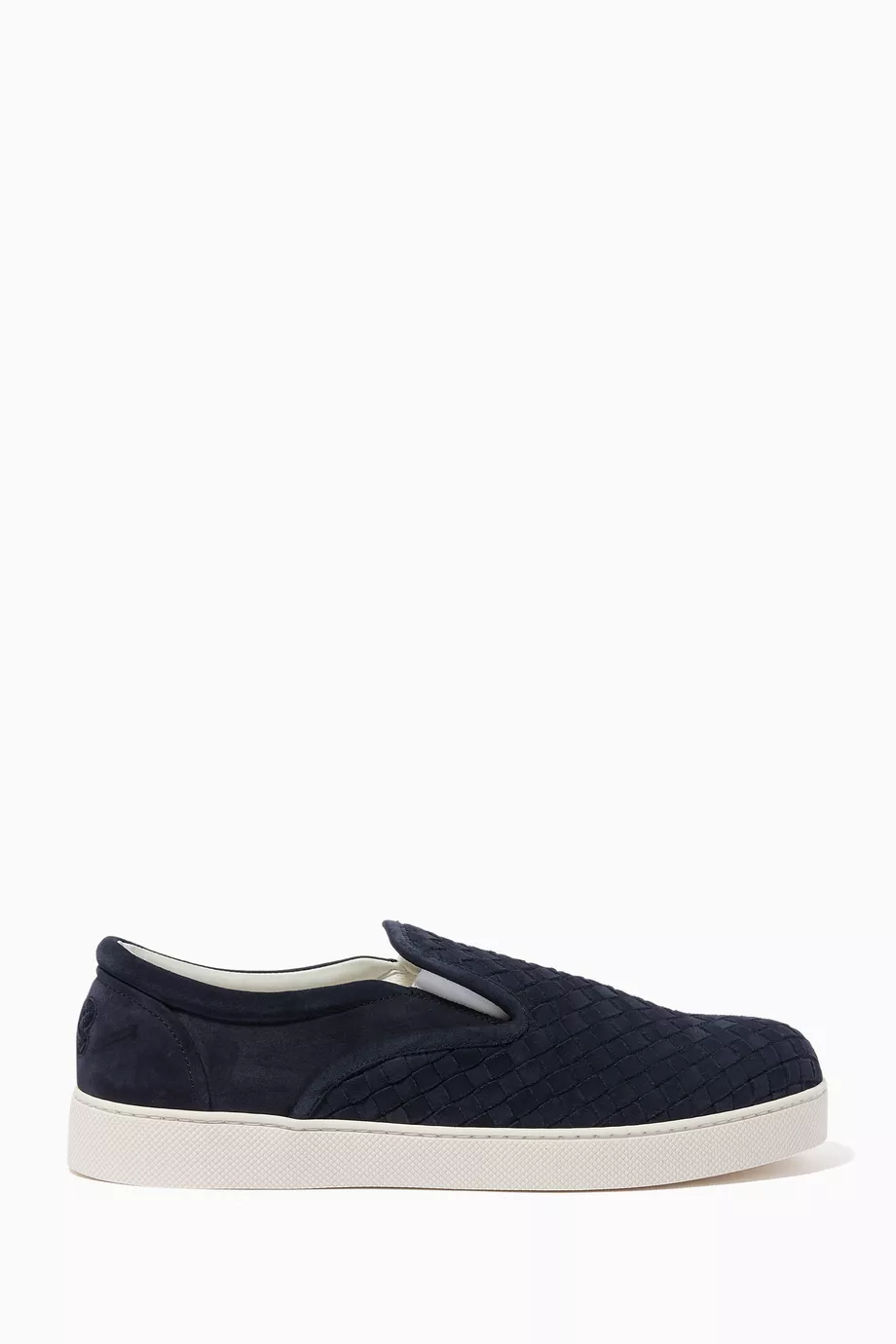 Buy Bottega Veneta Blue Navy Dodger Intrecciato Suede Sneakers For Men Online Ounass UAE