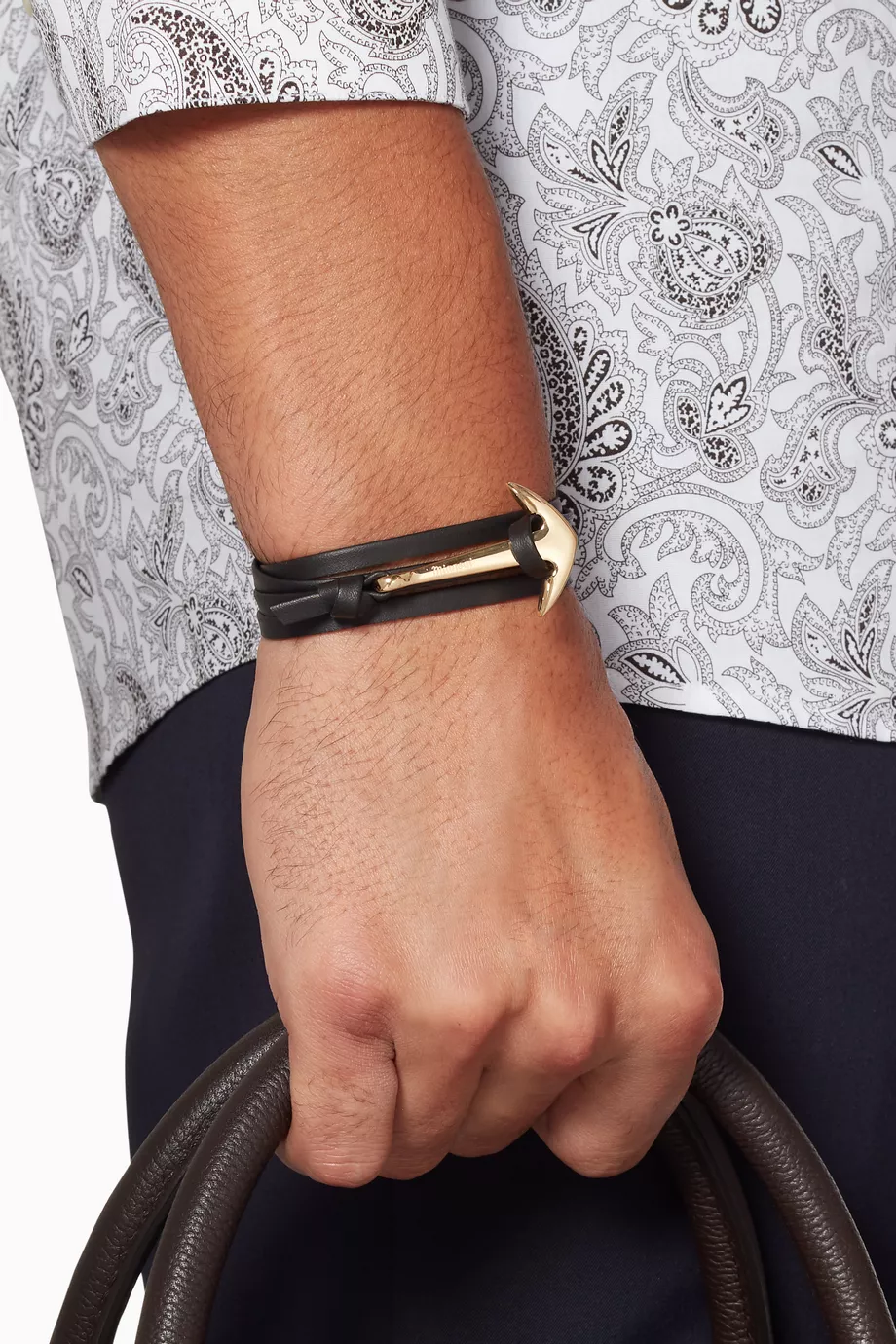 Miansai anchor leather bracelet clearance