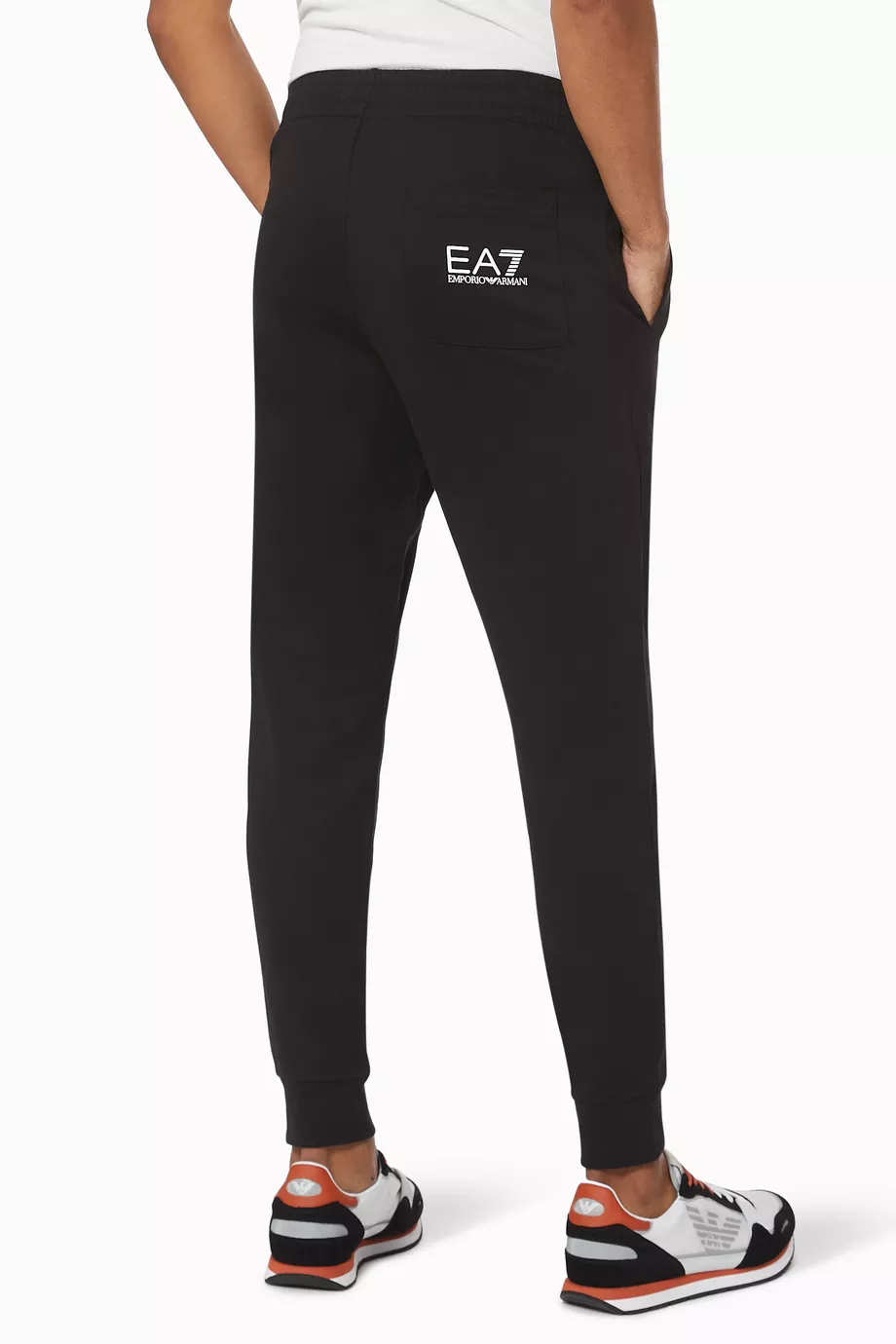 Buy Emporio Armani Black EA7 Jersey Track Pants For Men Online Ounass UAE
