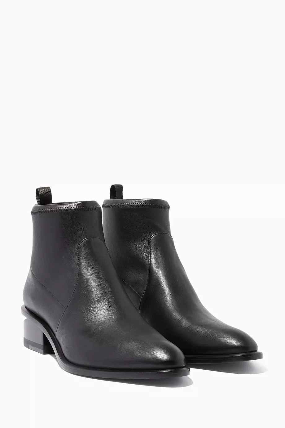 Buy Alexander Wang Black Black Leather Kori Booties For Women