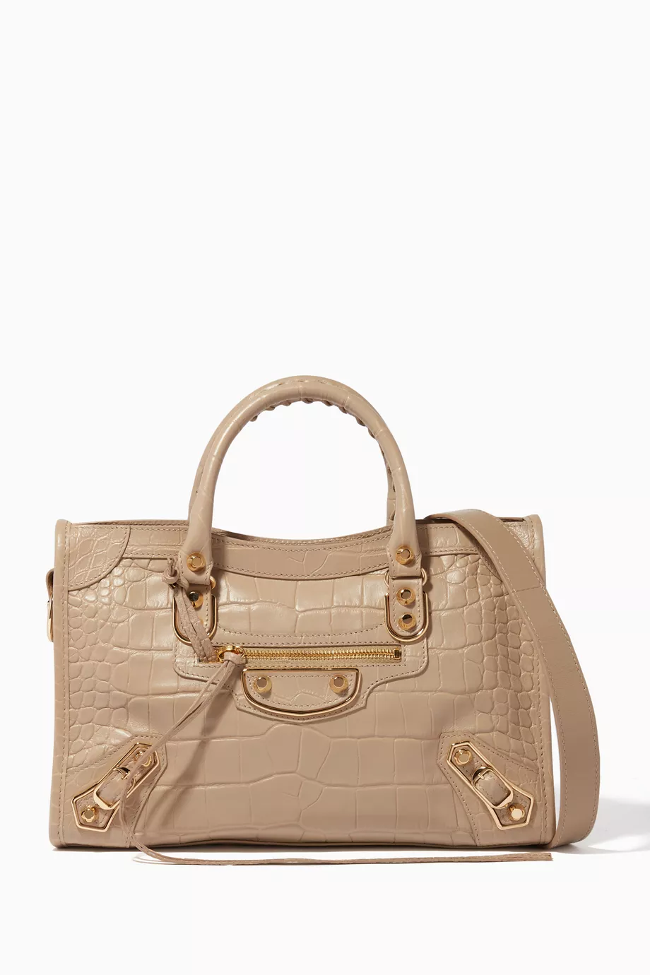 Buy Balenciaga Neutral Beige Small Classic Metallic Edge City Tote Bag For Women Online Ounass UAE